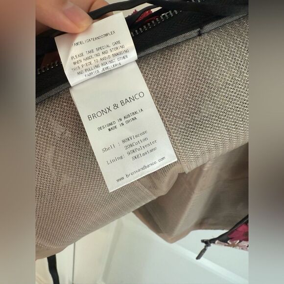 NWOT BRONX AND BANCO Bouquet Maraya Mini Dress in Black Multi, size XS - Picture 11 of 16